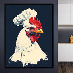 Chef Rooster Portrait - NicheCanvas