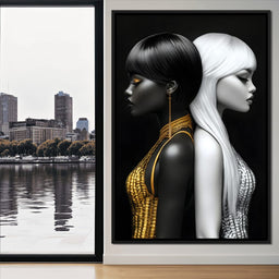 Contrasting Echoes Harmony - NicheCanvas