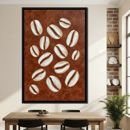 Coffee Beans Brown Background - NicheCanvas