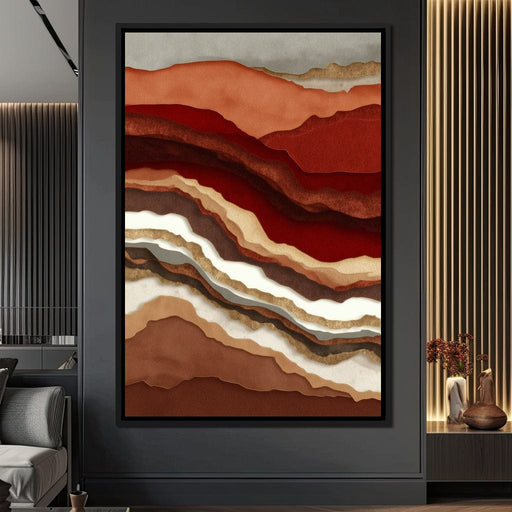 Desert Strata Gold Ridges Canvas Print