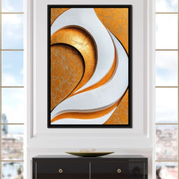 Gold Leaf Wave Relief - TooplesArt - NicheCanvas