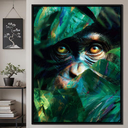 Emerald Canopy Primate Eyes - NicheCanvas