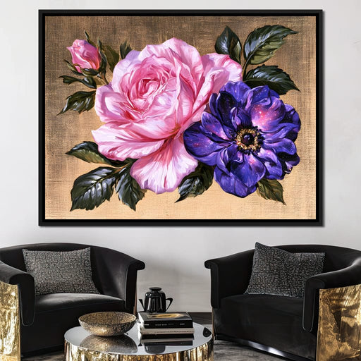 Celestial Rose And Cosmic Petals Canvas Print