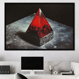 Ephemeral Crimson Obelisk - NicheCanvas