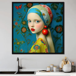 The Girl with the Scarlet Earring - TooplesArt - NicheCanvas