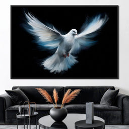 Ascending White Wing Motion - NicheCanvas
