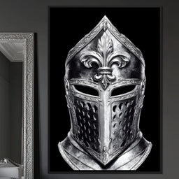 Silver Knight Fleur Helm Majesty - NicheCanvas