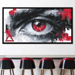 Fiery Iris Abstract Eye Storm - NicheCanvas