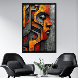 Metallic Face Labyrinth Illusion - Cole Williams - NicheCanvas