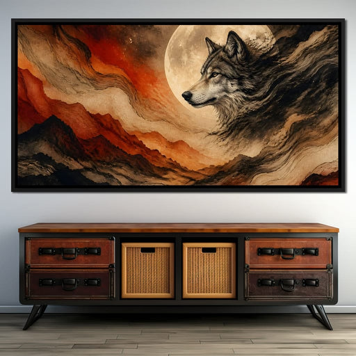 Solitary Howl Before Dawn Canvas Print