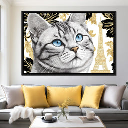 Parisian Feline Enchantment - NicheCanvas