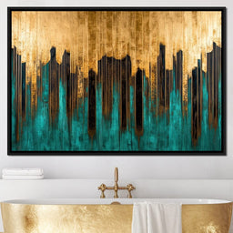 Golden Reflections Vertical Harmony - NicheCanvas