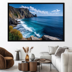Majestic Coastal Cliffs View - NicheCanvas