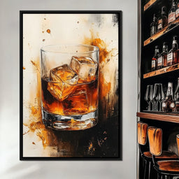 Whiskey Drink Elegance  - NicheCanvas