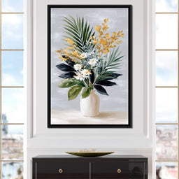 Golden Botanicals Still Life - NicheCanvas