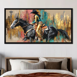 Galloping Western Gold Spirit - NicheCanvas