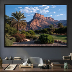 Desert Oasis Mesa Sunrise - NicheCanvas
