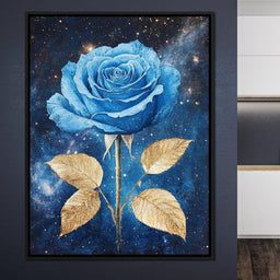 Celestial Blue Rose Symphony - NicheCanvas