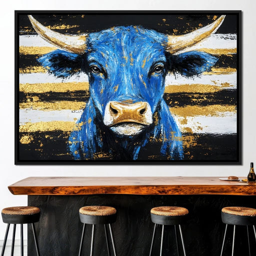 Bull Cobalt Resilience - Alicia Smith Canvas Print