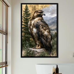 Golden Crest Guardian of the High Ridge - NicheCanvas