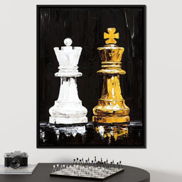 Regal Duel Monochrome Majesty - NicheCanvas