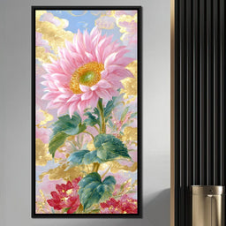 Golden Petal Reverie Blooming - NicheCanvas