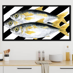 Triple Gilded Mackerel Parade - NicheCanvas