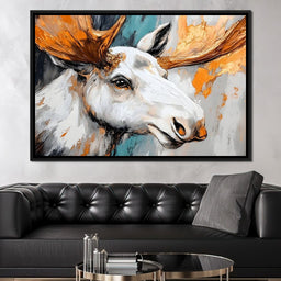 Moose Wilderness Strokes - NicheCanvas