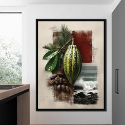 Cacao Pod Coastal Life - NicheCanvas