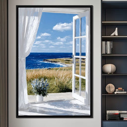Ocean Breeze Through Open Window - NicheCanvas