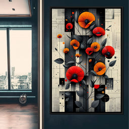 Spectral Monochrome Blooms - NicheCanvas