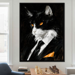 The Calculated Intent of the Feline Mogul - NicheCanvas