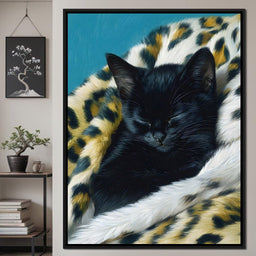 Slumbering Feline Dreams - NicheCanvas
