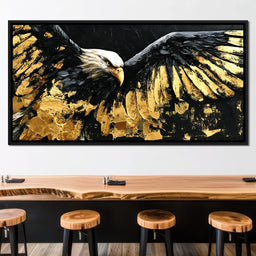 American Eagle in Gold & Black - NicheCanvas