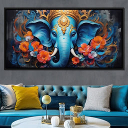 Elephant's Floral Harmony - NicheCanvas