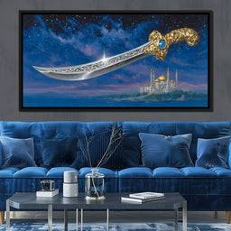 Celestial Scimitar Above Palace - NicheCanvas
