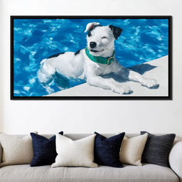 Sunny Poolside Companion - NicheCanvas