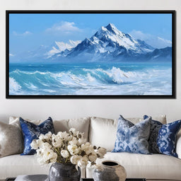 Glacial Peaks Ocean Crescendo - NicheCanvas