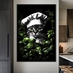 Chef Kitty in Herb Haven - NicheCanvas