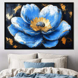 Blue Petals Celestial Bloom - NicheCanvas