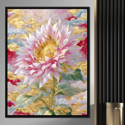 Golden Petals in Celestial Bloom - NicheCanvas