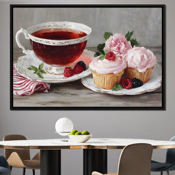 Tea Time Cupcakes and Berries - NicheCanvas