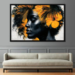 Golden Flora Crowned Spirit - NicheCanvas
