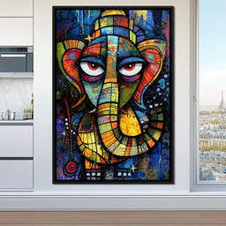 Prismatic Ganesha Portrait - NicheCanvas