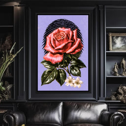 Solitary Rose Before The Solar Eclipse - NicheCanvas
