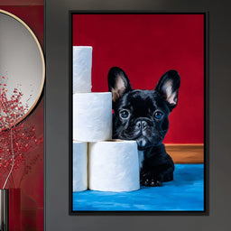 Playful Pup Paper Guardian - NicheCanvas