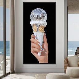 Disco Cone Silver Pop Delight - NicheCanvas