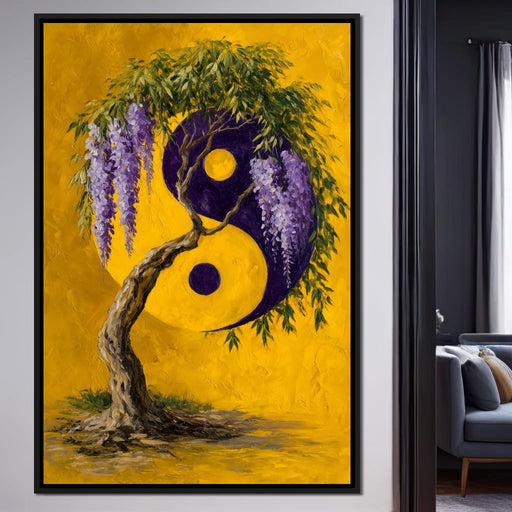 Wisteria Yin Yang Tree Zen Canvas Print