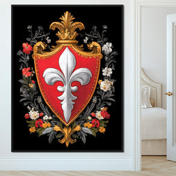 Regal Fleur De Lys Heraldry - NicheCanvas