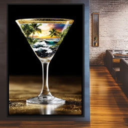 Tropical Sunset Cocktail Dream - NicheCanvas